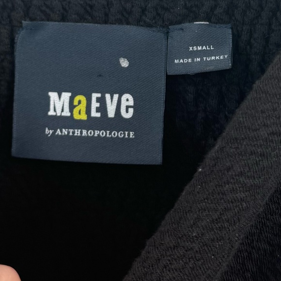 ANTHROPOLOGIE Maeve Puff-Sleeved Sweetheart Mini dress Size XS BLACK Has Pockets - Picture 7 of 9